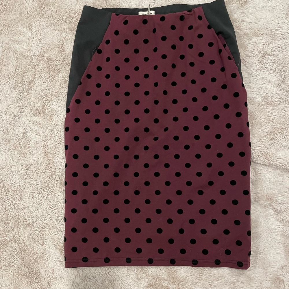 Polka Dot Pencil Skirt